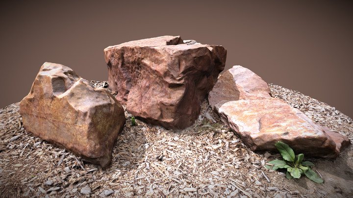 Large Landscaping Boulders 3D Model