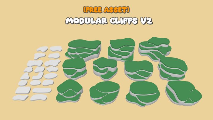[Free] Modular Cliffs V2 – Modello 3D gratuito STL