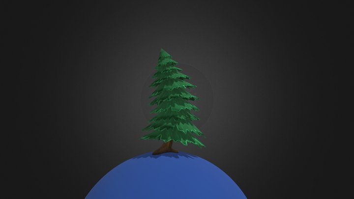 Low Poly Pine Tree 3D Model
