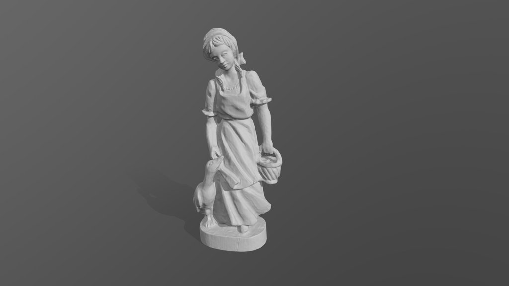 Wood Statue Girl Goose - Creality Sermoon P1