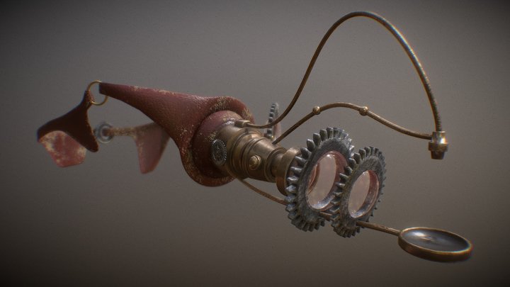 Steampunk Goggles 3D Model