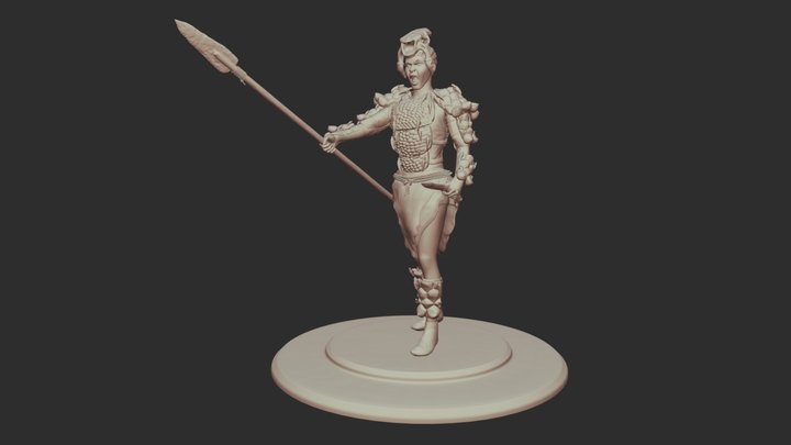 Apala - tribal warrior with glyptodon armor 3D Model