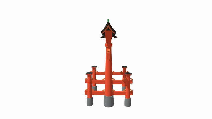 Torii gate 3D Model