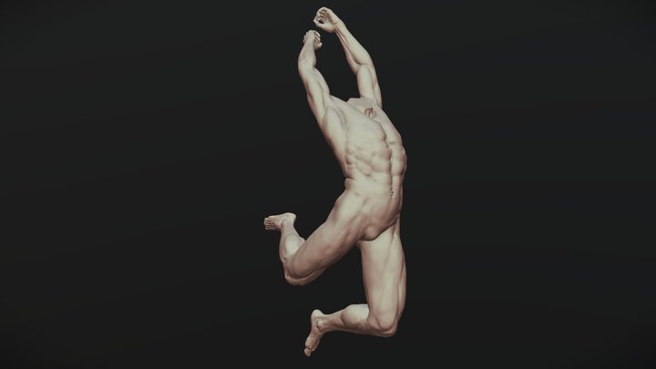 Male Full Body Sculpt Pose 3 3D Model