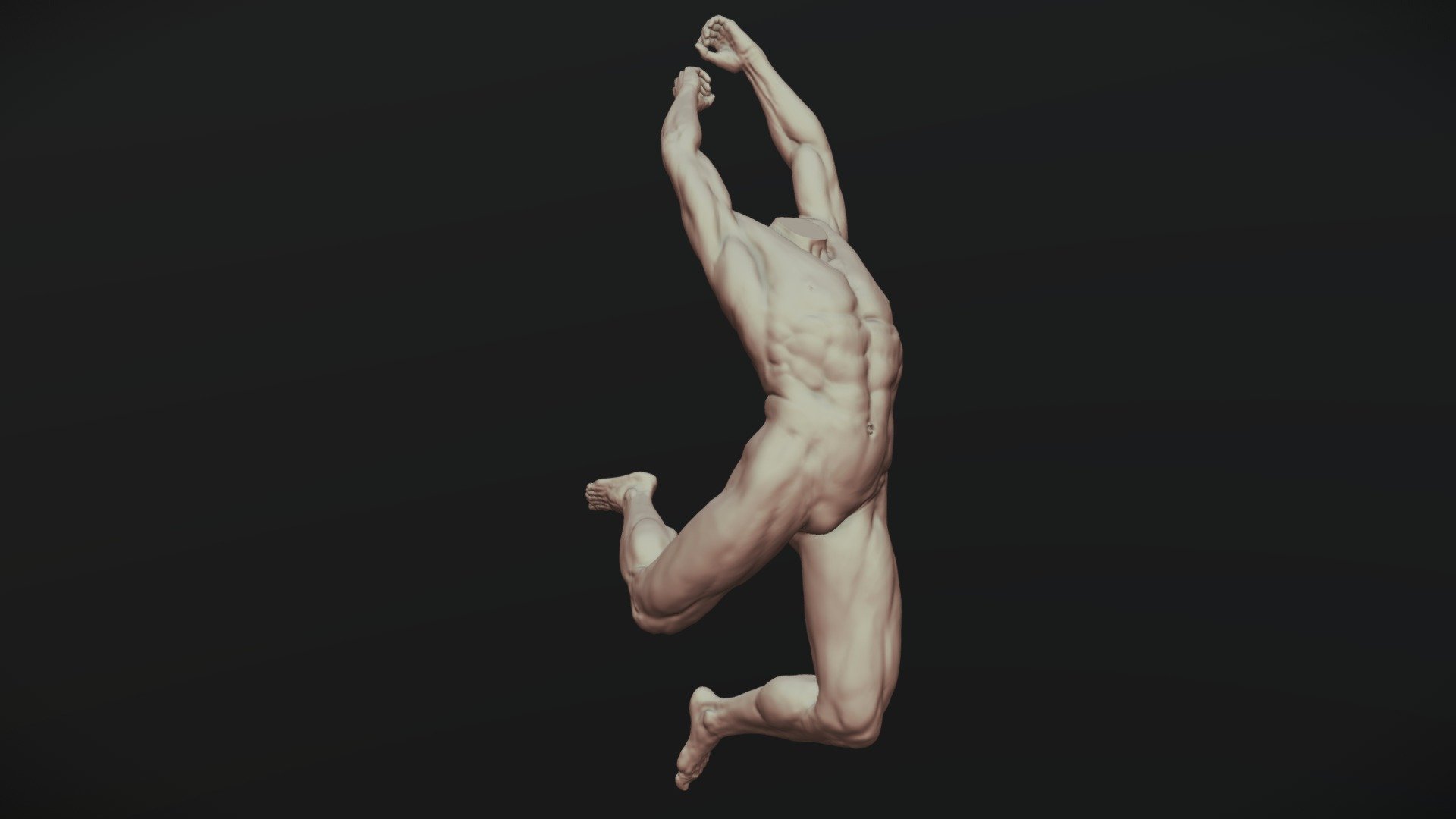 Custom Pop Blank Male Muscle Pose 3D Resin Printed. 