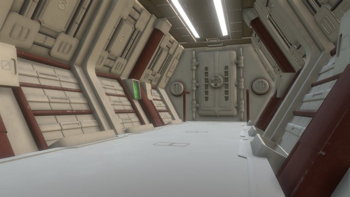 Sci-fi corridor 3D Model