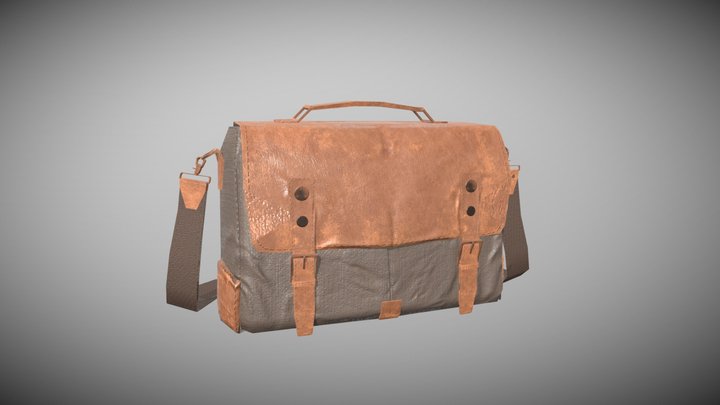 Leather Backpack 3D Model
