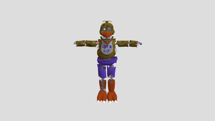 Stylized_W_ Chica_V2_VRC 3D Model