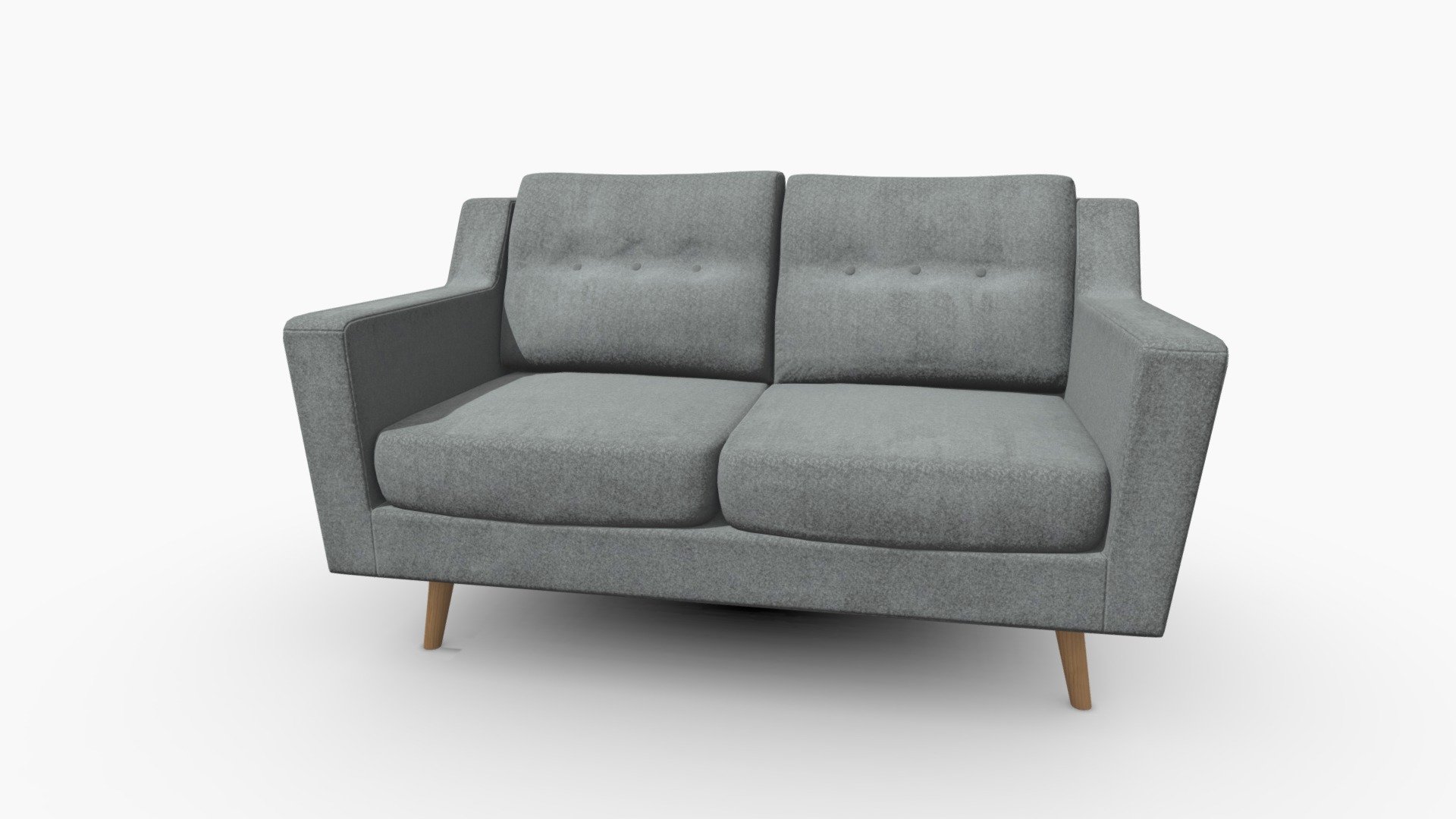 SOFA 2 PUESTOS DUBLIN T. VARENA 13 GRIS CENIZA Buy Royalty Free 3D