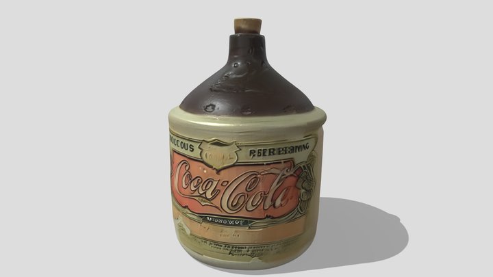 Coca Cola Old Bottle 3D Model