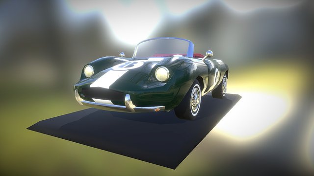 British Classic Car Cartoon 3D Model