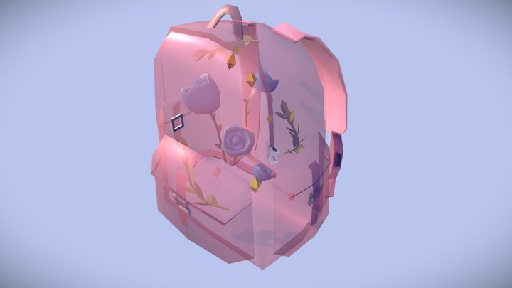 Floral Backpack 3D Model