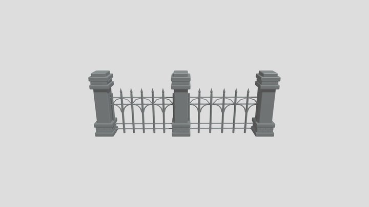 updated grave fence 3D Model