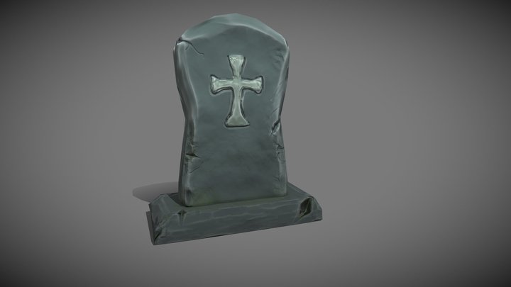 Stylized Tombstone 3D Model