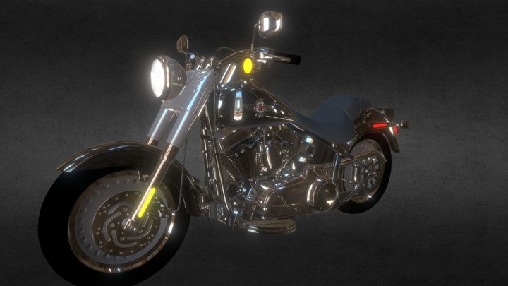 Harley-Davidson Fat Boy 2010 3D Model