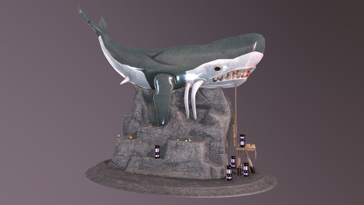 Whale Sculpture 3D Model