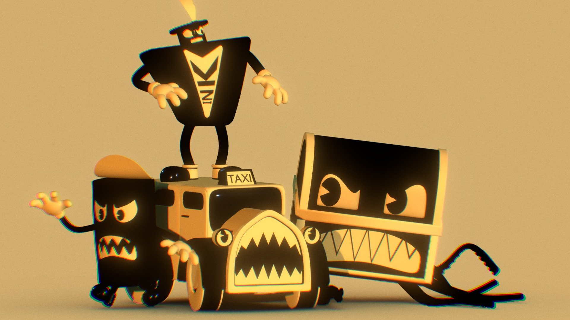 Bendy in Nightmare Run Boss Pack - 3D model by TheLapisBlock