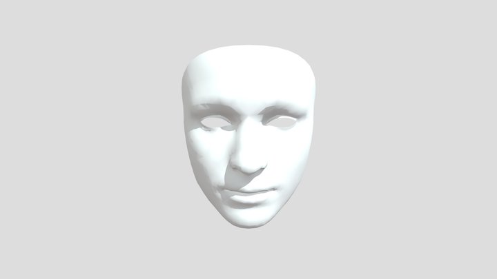 AR Face Geometry 3D Model