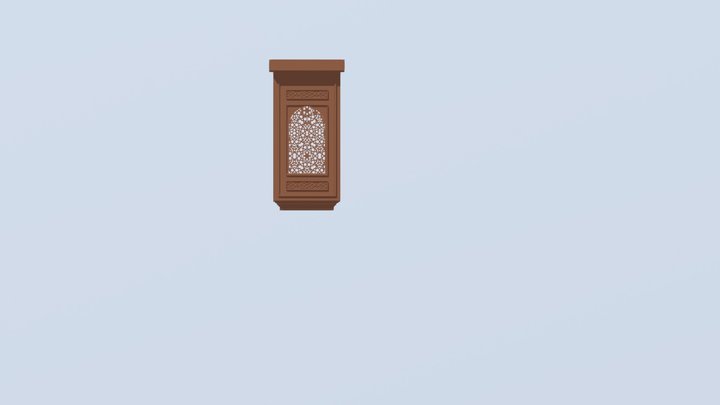 Islamic Window Mashrabiya_STL format_ASCII 3D Model