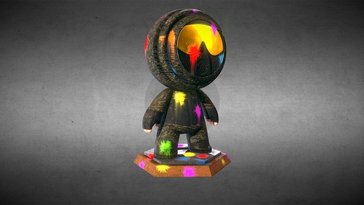 Mat plays paintball 3D Model