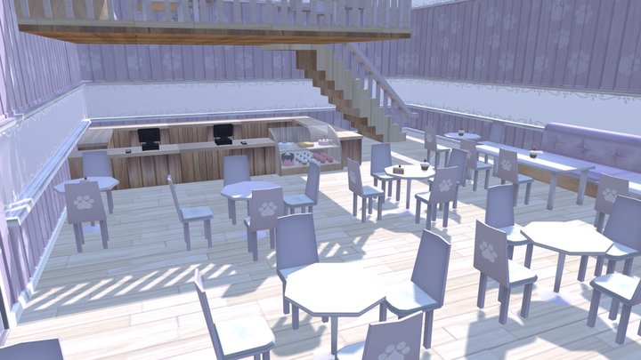 Cat Themed Cafe 3D Model