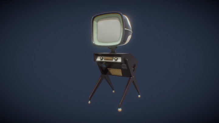 Old retro TV - Teleavia 3D Model