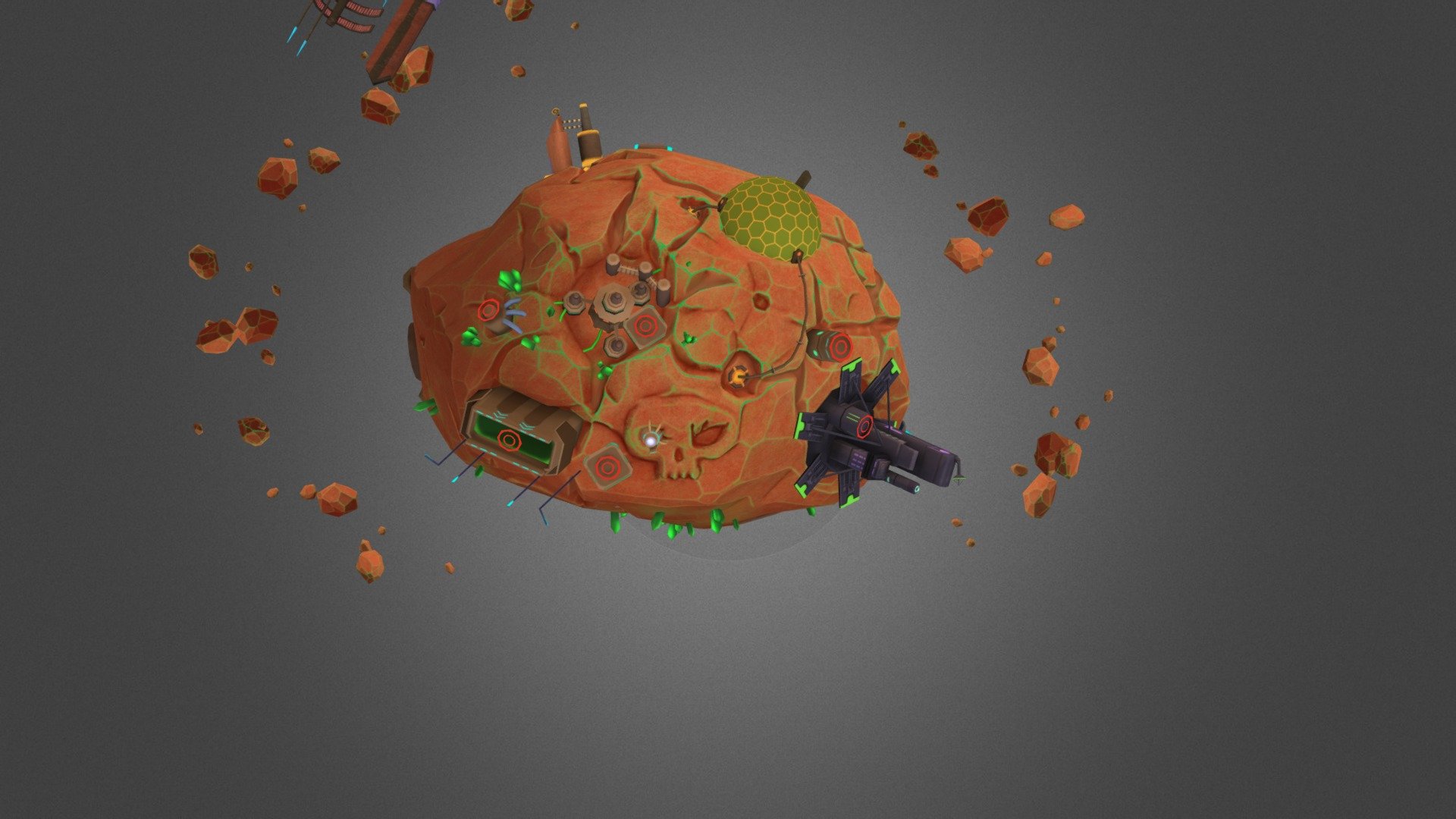 Asteroid_Buildings_Test - 3D model by kurk [77e5878] - Sketchfab