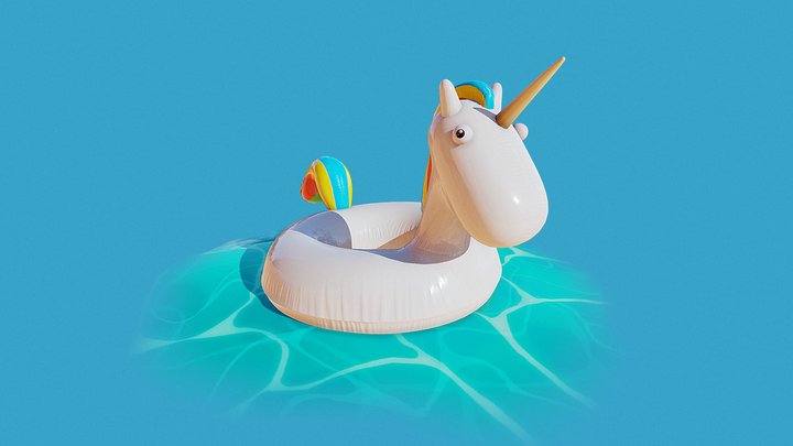 Inflatable Unicorn 3D Model