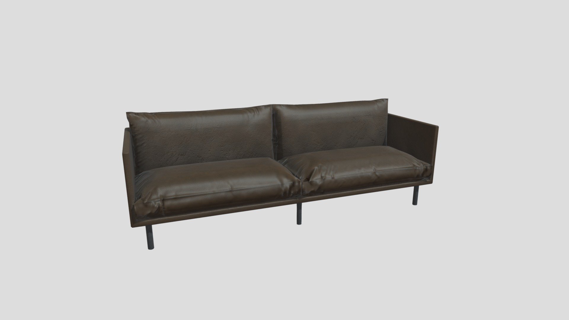 Brown Leather Sofa