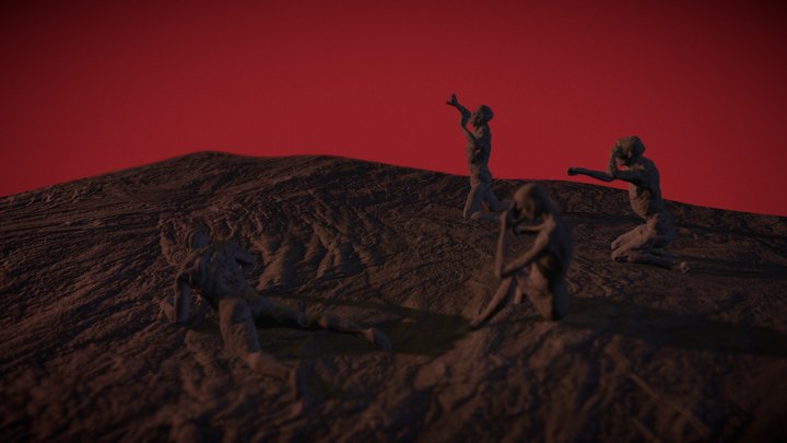 Petrified Villagers 3D Model