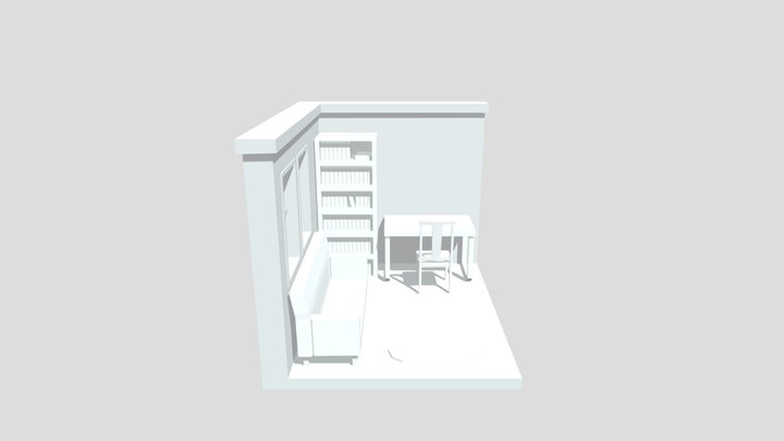 Isometric Room 3D Model