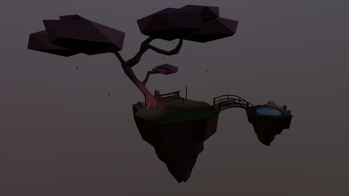 OneAWeek challenge - Floating Island 3D Model