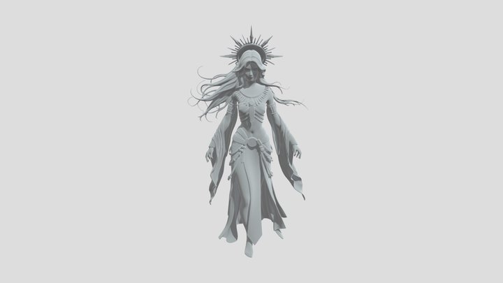 Golden Dawn Goddess 3D Model