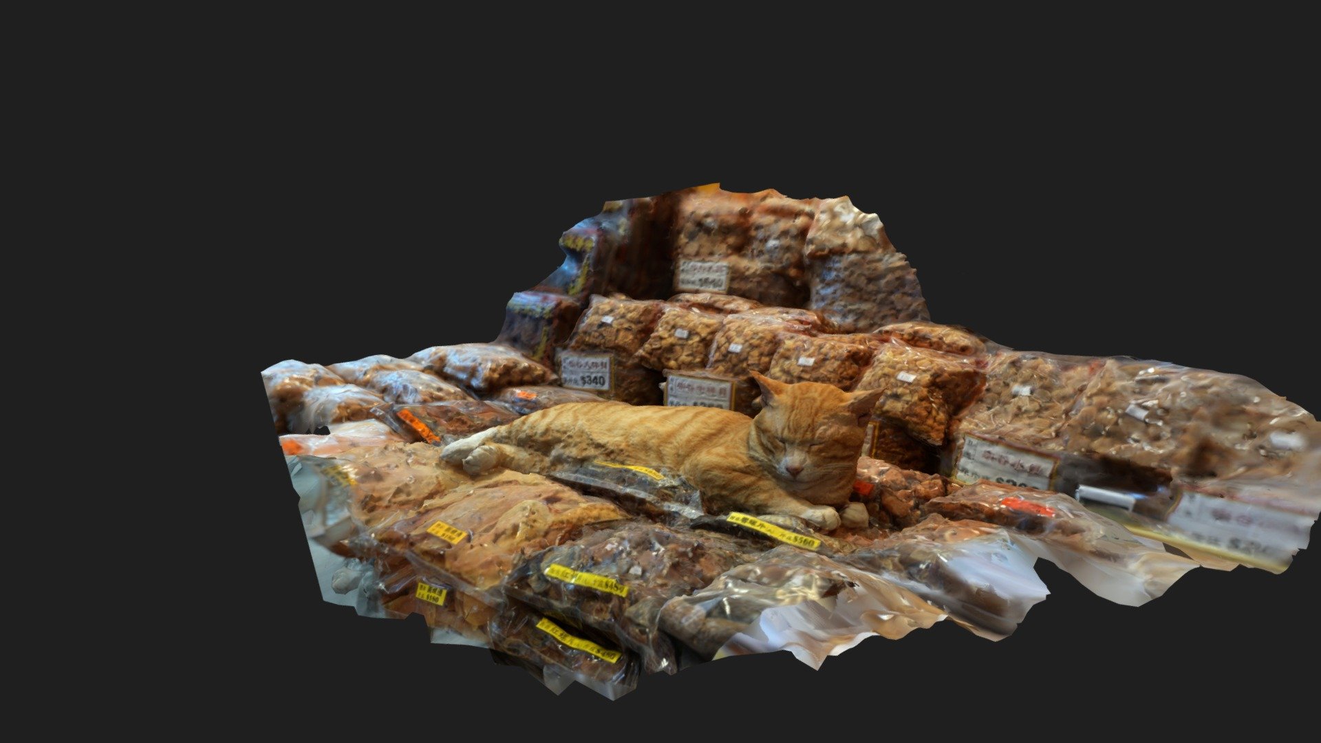 Cat at the Dried Seafood Shop (金城海味) — Sketchfab embed 3D viewer