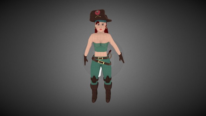 Pirate Woman based on Gerrit Willemse's artwork 3D Model