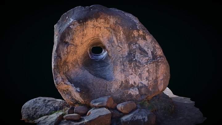 Tsak Qar (magic stone with a hole in Armenian) 3D Model