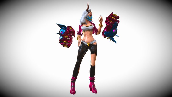 Valeria - The Demon Huntress 3D Model