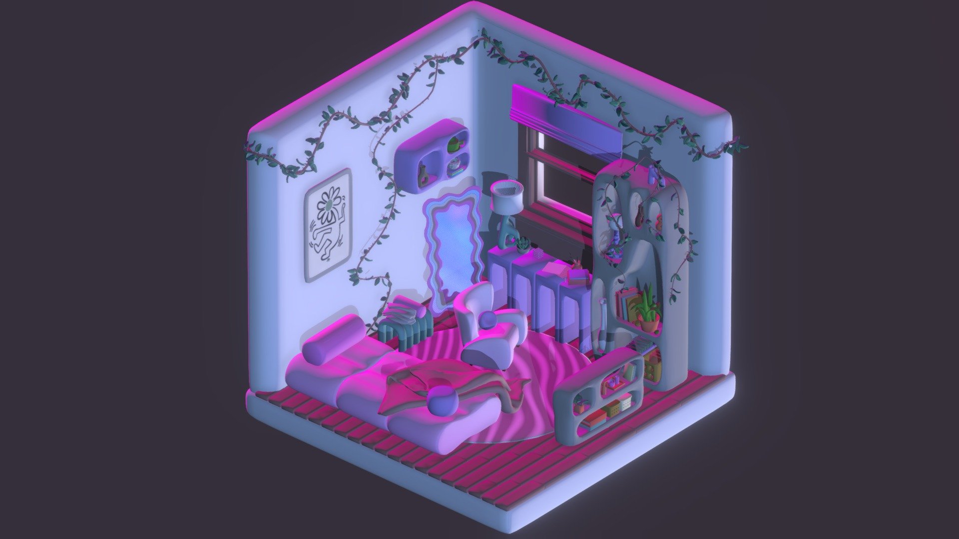 Pink Vibe Room Design Kawaii Bedroom 3d Model By Mtereckhovaa