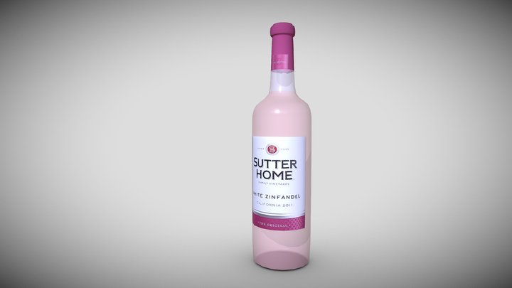 Wine bottle Sutter Home 3D Model