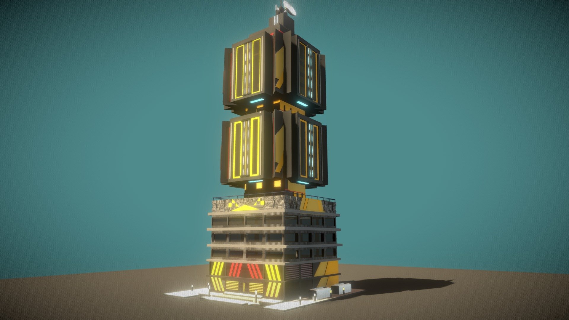 Modern Cyberpunk Building 3D Model By MaxD Dormmax243 77f2ca0   Ce546cb73e854c35ad66aea6e5bbbd40 