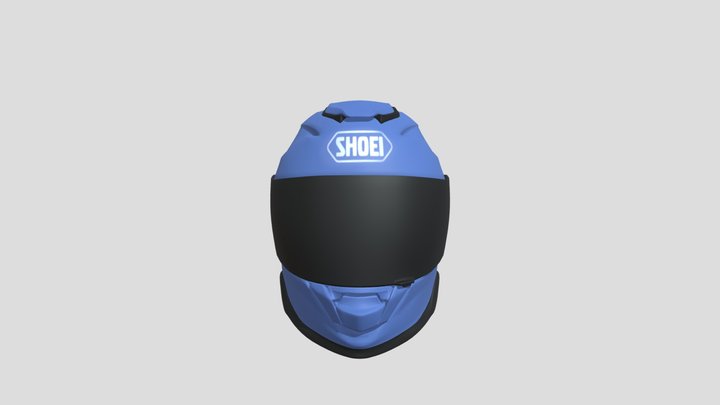 my blue shoei helmet 3D Model