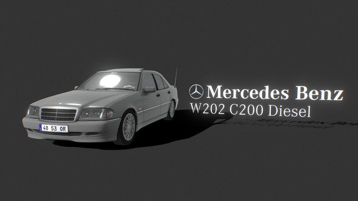 Mercedes W202 C200 Diesel 3D Model