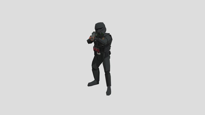 Death trooper Shoot Animation 3D Model