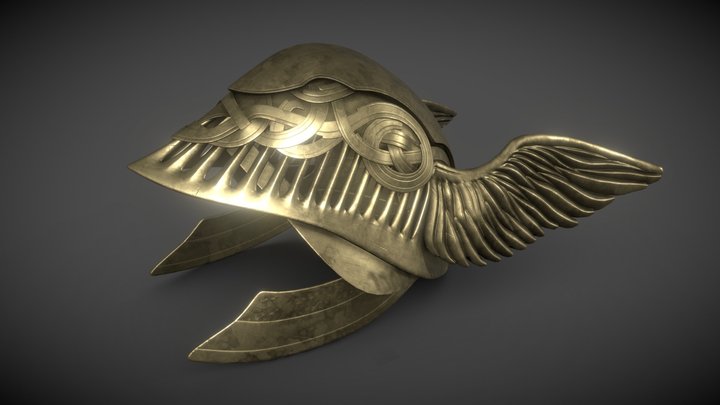 Winged helmet 3D Model