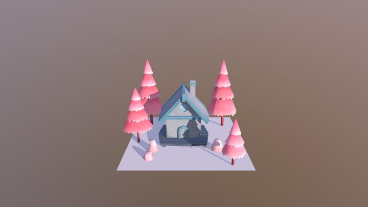 Pink Summer House 3D Model
