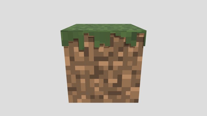Grass Block 3D Model