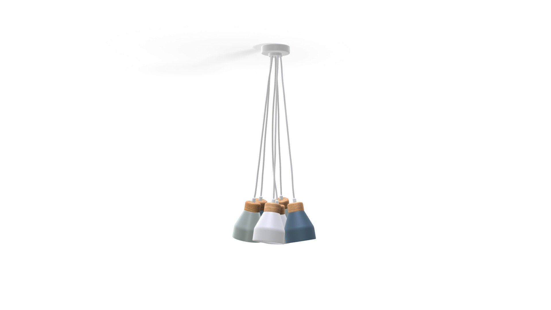 Albert Cluster Pendant Lamp,Grey Blue Duck Egg