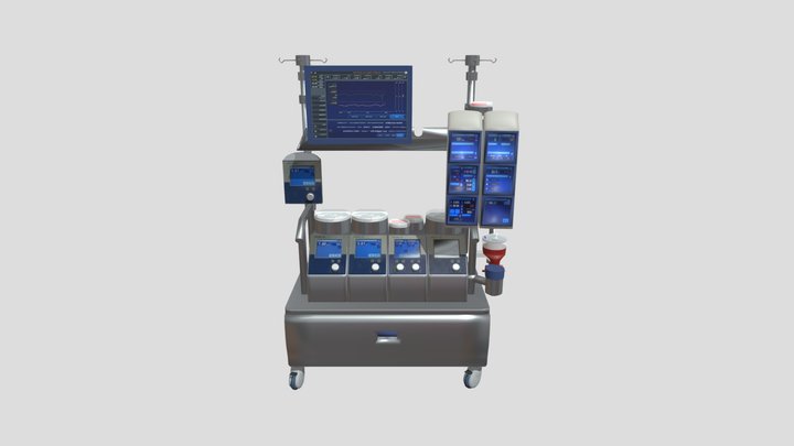 Cardiopulmonary Bypass Machine 3D Model