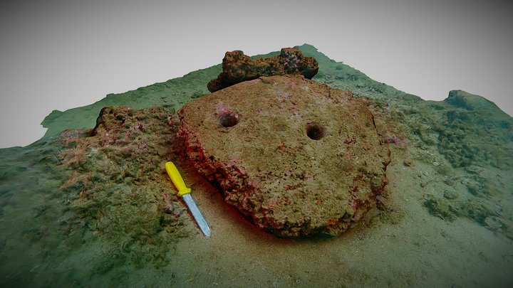 Underwater Stone Anchor - Balochistan, Pakistan 3D Model