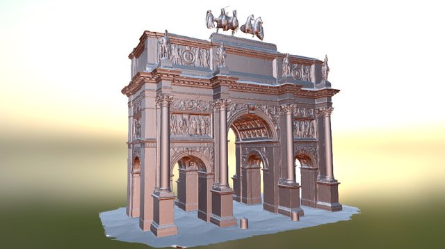 Arc De Triomphe Du Carrousel, Paris-Textureless – Modèle 3D gratuit STL